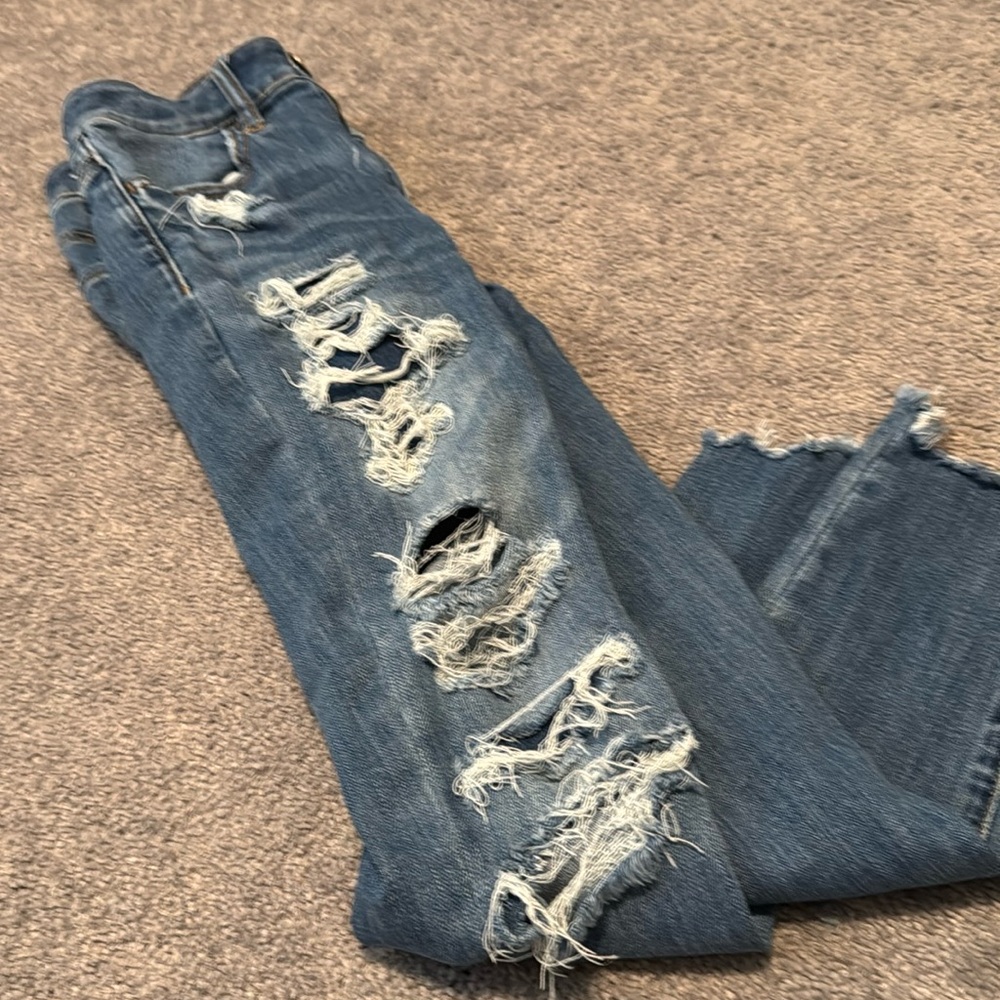 Very distressed jeans